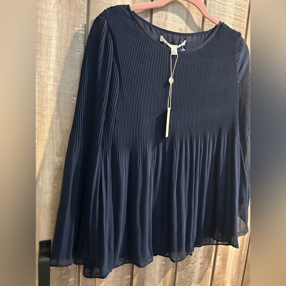 NWT Max Studio pleated swing blouse, M - Picture 6 of 13
